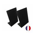Support de table PVC format A4 - Lot de 2 - Noir