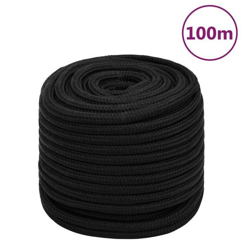 vidaXL Arbeitsseil Schwarz 16 mm 100 m Polyester