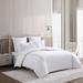 Vera Wang Lattice Solid White Cotton 7 Piece Duvet Cover Bedding Set