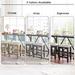 Farmhouse 3-Piece Counter Height Dining Table Set with USB Port and Upholstered Stools