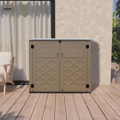 53 in. W x 34 in. D x 47 in. H Coffee HDPE Outdoor Storage Cabinet - N/A