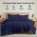 3 Piece Silky Satin Reversible Comforter Set