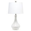 Mod Lighting and Decor 26.25 White Droplet Table Lamp with Shade