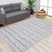 HOMERRY Boho Area Rug for Living Room Low Pile Non-Slip Rug Stain Resistant Area Rug for Bedroom Home Office 8 x 10 Gray