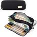 Large Capacity Pencil Case for Girls and Boys Pencil Case with 3 Compartments for Women Aesthetic Pencil Bag for Kids and Student-Black