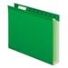 Pendaflex Extra Capacity Reinforced Hanging File Folders with Box Bottom 2 Capacity Letter Size 1/5-Cut Tabs Bright Green 25/Box