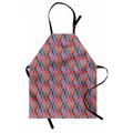 Geometric Apron Colorful Patchwork Style Oriental Ornamental Colorful Rhombuses Inspired Unisex Kitchen Bib with Adjustable Neck for Cooking Gardening Adult Size Multicolor by Ambesonne