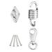 mnjin hook basket hanging set accessories swing hanging chair chair sandbag wicker tools & home improvement silver