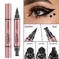 Mightlink 3.5g Double-ended Eyeliner Non-irritating Stars Triangles Hearts Shape Natural Cosmetics Accessory Lightweight Face Stamp Eyeliner Pencil Accessories for Female