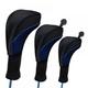 Golf Head Covers - 3Pcs Golf Club Head Covers for Wood & Fairway Driver Headcover Hybrids of No. Tags 3 4 5 6 X with Long Neck Mesh for Extra Club Protection