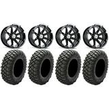 MSA Black Diesel 14 ATV Wheels 32 Crawler XG Tires Sportsman RZR Ranger