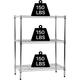 NiamVelo 3 Tier Metal Wire Shelving Storage Rack Unit Steel Short Shelves for Storage Adjustable Shelf Metro Shelving 450lbs Capacity for Kitchen Garage Silver