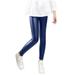 Cathalem Jogging Girls Leggings Girls Trousers Children Classic Pencil Velvet Kids Baby Pants Warmth Girls Mustache Leggings Pants Navy 4-6 Years