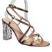 Kate Spade Shoes | Kate Spade Sculpted Clear Heel Strappy Sandals In Gold | Color: Gold | Size: 7