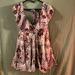 Free People Dresses | Free People Printed Mini Dress Nwt Size M | Color: Brown/Pink | Size: M