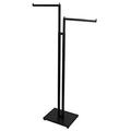 Black New Heavy Duty 2 Way Straight Arm Heavy Duty Clothes Garment Rail