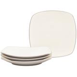 Noritake Colorwave Square Dinner Plates, 10-3/4" Ceramic/Earthenware/Stoneware in White/Brown | 1.25 W in | Wayfair 5108-586D