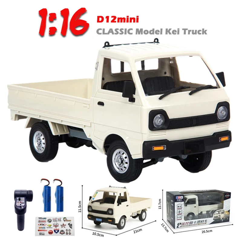 WPL D12 Mini 1:16 RC voiture 2.4G télécommande Simulation dérive escalade camion lumière sur route D12mini voiture 1/16 pour enfants cadeaux jouets