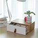 Hokku Designs Dake Drawer Cabinet Solid Wood Storage Desk Organizer Wood in Brown/White | 11.8 H x 7.67 W x 4.3 D in | Wayfair