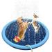 Pet Sprinkler and Play Pad Inflatable Swimming Pool Kids Water Spray Mat Durable Cat and Dog Bathtub for Outdoor Blue