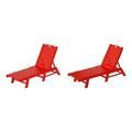 Paradise Adjustable Adirondack Plastic Outdoor Chaise Lounges (Set of 2)