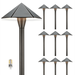 Gardenreet Brass Low Voltage Pathway Lights 12V Outdoor LED Landscape Path Lights(Umbrella) for Walkway Driveway Garden Yard with 3W 2700K Warm White LED G4 Bulb(10 Pack)