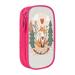 XMXY Love Happy Little Fox Large Capacity Pencil Case Portable Pencil Bags with Compartments Zipper Pink