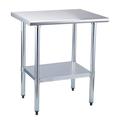Stainless Steel Work Table for Prep & Work 24 x 36 Inches Heavy Duty Table with Undershelf and Galvanized Legs for Restaurant Home and Hotel