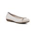 Wide Width Women's Charmed Flat by Cliffs in Cream Smooth (Size 7 1/2 W)