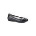 Wide Width Women's Charmed Flat by Cliffs in Black Smooth (Size 8 1/2 W)