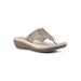 Wide Width Women's Cienna Sandals by Cliffs in Stone Fabric (Size 7 W)