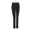 Banana Republic Factory Store Jeans - Mid/Reg Rise Skinny Leg Denim: Black Bottoms - Women's Size 28 - Black Wash