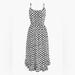 J. Crew Dresses | Jcrew Petite Curved Hem Midi Dress | Color: Black/White | Size: 12p