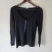 J. Crew Tops | J. Crew Cotton And Silk Henley Black Long Sleeve Lightweight Shirt Size Small | Color: Black/Blue | Size: S