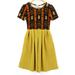 Lularoe Dresses | Lularoe Dress Women's Amelia Fit And Flare Knee Length Short Sleeve Size Small | Color: Black/Orange | Size: S