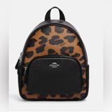 Coach Bags | Coach Court Backpack With Leopard Print | Color: Black/Brown | Size: Os