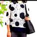 Anthropologie Tops | Anthropologie Hd In Paris Layered Lace Print Top With Polka Dots | Color: Blue/White | Size: 6