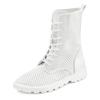 Schnürstiefelette LASCANA, Damen, Gr. 40, weiß, Obermaterial: 100% Lederimitat. Futter: 100% Textilmaterial. Decksohle: 100% Textilmaterial. Laufsohle: 100% Synthetik, unifarben, casual, Schuhe, zum Schnüren mit modischen Cut-Outs, Stiefel, Boots,...