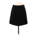 Ann Taylor Casual A-Line Skirt Knee Length: Black Print Bottoms - Women's Size 8 Petite
