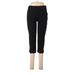 Talbots Khaki Pant Straight Leg Cropped: Black Print Bottoms - Women's Size 6 Petite