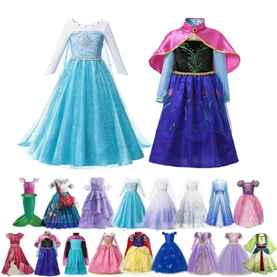 Robe de princesse Elsa pour filles vêtements de carnaval pour fête d'anniversaire costume Anna