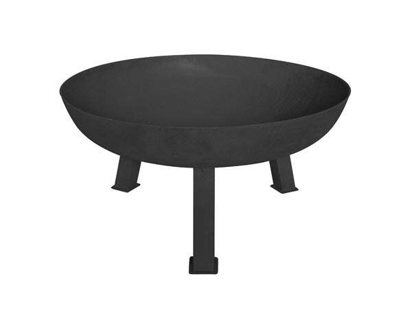 Perel Feuerschale, 3 robuste Füße, rund, 37 x Ø 75 cm, Gusseisen, Schwarz Image