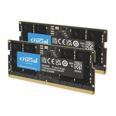 Crucial 64GB Laptop DDR5 5200 MHz SO-DIMM Memory Kit (2 x 32GB) CT2K32G52C42S5