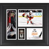 Trevor Zegras Anaheim Ducks 15" x 17" Framed Player Collage with a Piece of Game-Used Puck