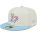 Men's New Era Cream/Light Blue Oakland Athletics Spring Color Two-Tone 59FIFTY Fitted Hat