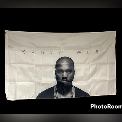 Nike Wall Decor | Kanye West Portrait Flag 3x5 Feet Brand New Rappers College Dorm Student Music | Color: White | Size: Os