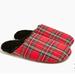 J. Crew Shoes | J Crew Tartan Scuff Slippers Size 7 Women | Color: Black/Red | Size: 7