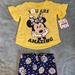 Disney Matching Sets | Minnie Mouse Short Sleeve And Shorts | Color: Blue/Yellow | Size: 18-24mb