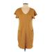 Ava James Casual Dress: Yellow Dresses - Women's Size Small