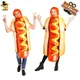 Costume de hot-dog pour adultes combinaison de hot-dog cosplay d'Halloween olympiques de fête de